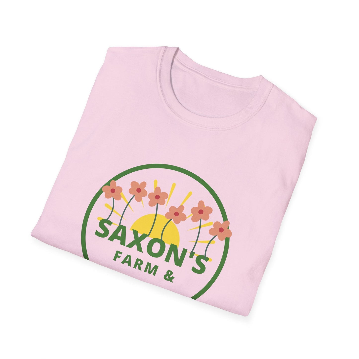 Unisex Softstyle T-Shirt - Eco - Friendly Floral Design - Saxon's Farm and Garden
