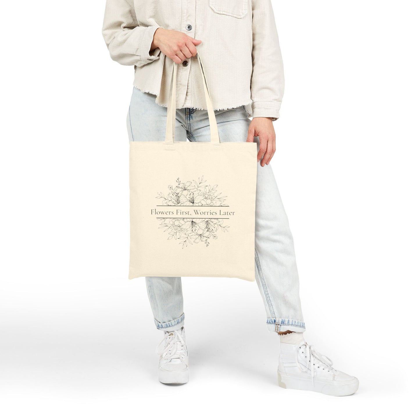 Botanical Cotton Canvas Tote Bag