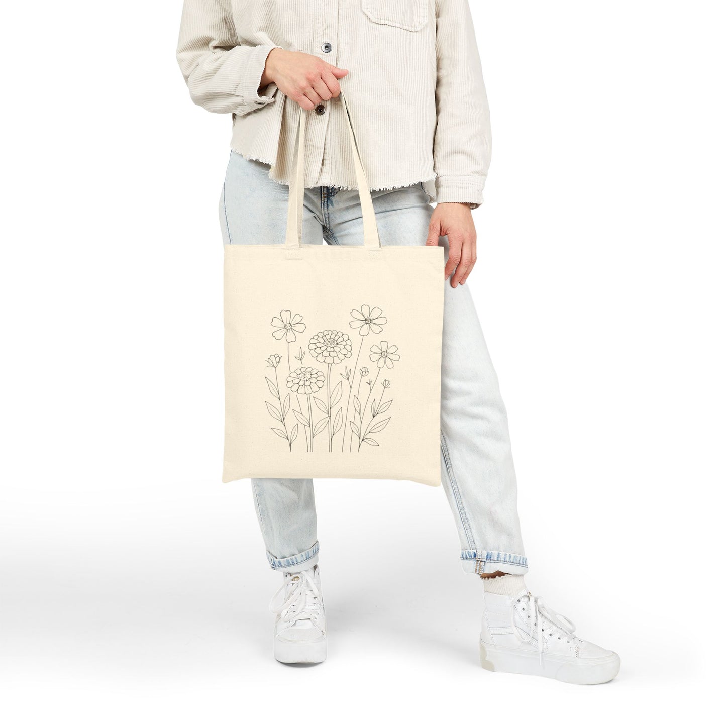 Botanical Cotton Canvas Tote Bag