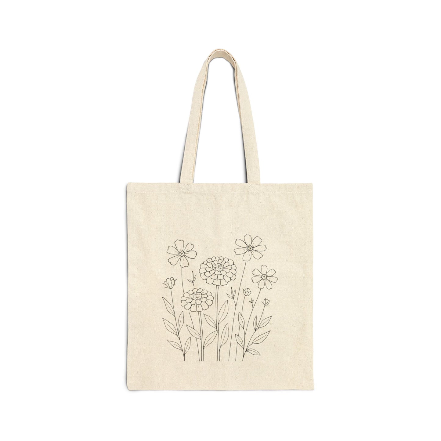 Botanical Cotton Canvas Tote Bag