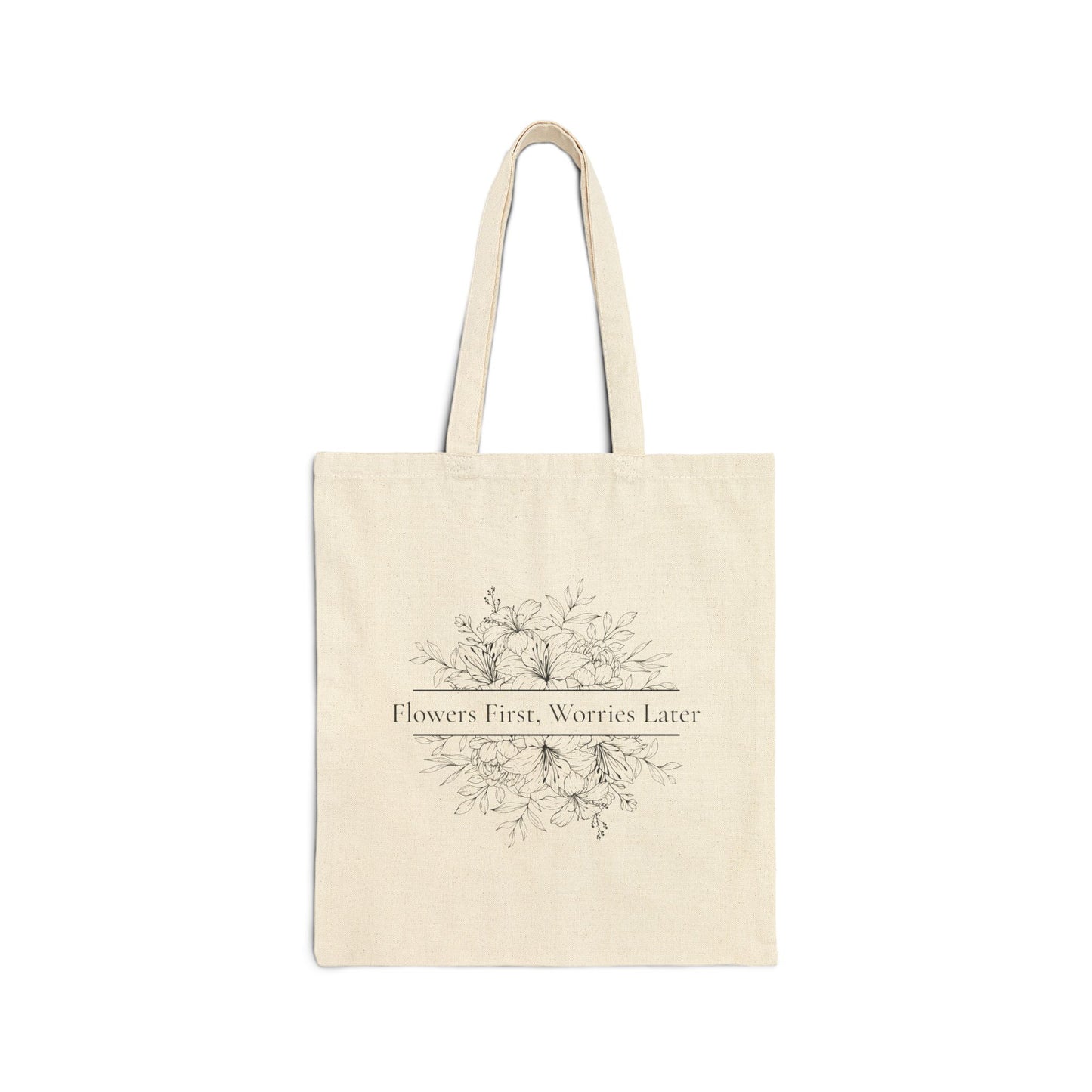 Botanical Cotton Canvas Tote Bag